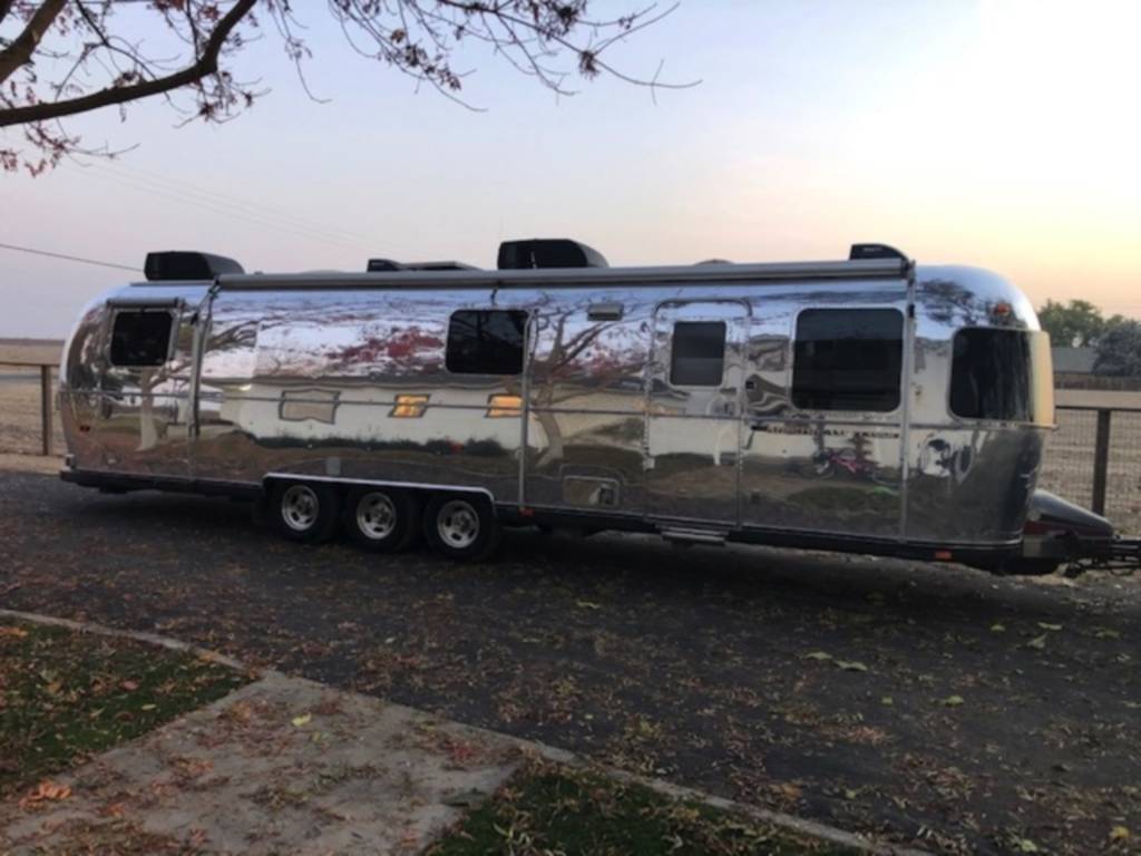 airstream travel trailer that was just polished